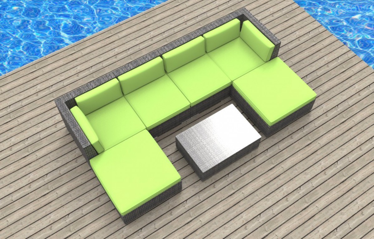 Urban Furnishing MAUI 7pc Outdoor Sectional Sofa Set