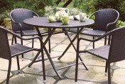 Crosley Palm Harbor 5 Piece Outdoor Dining Set w/ Stackable Chairs