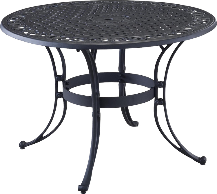 Biscayne 42 inch Cast Aluminum Outdoor Dining Set with 4 Arm Chairs