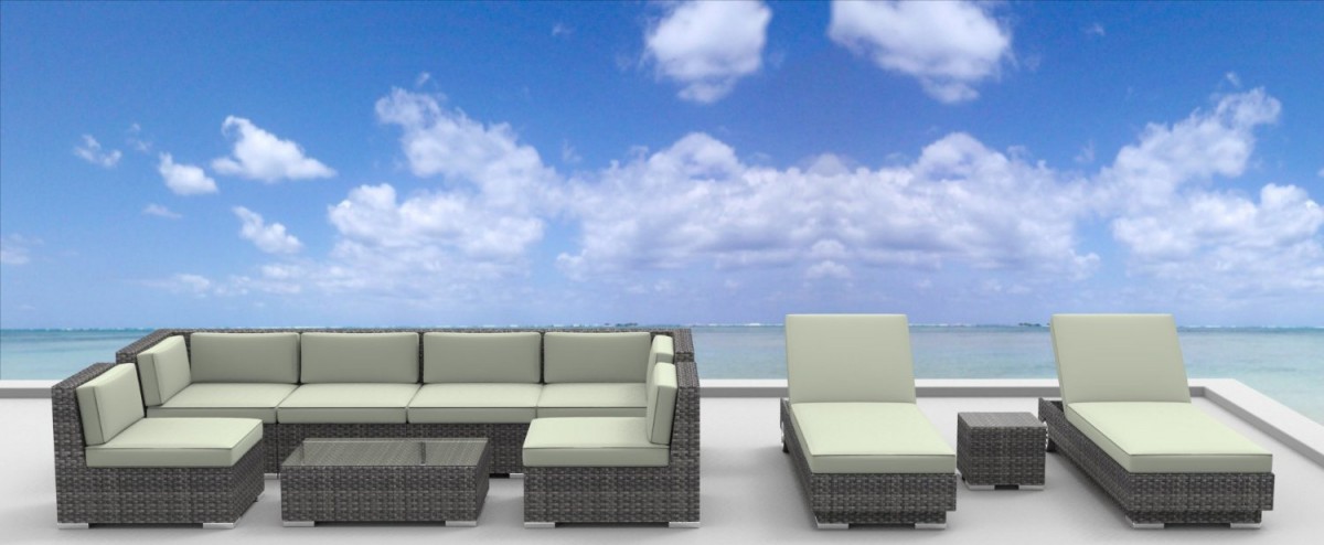 Urban Furnishing IBIZA 10pc Outdoor Sectional Sofa Set