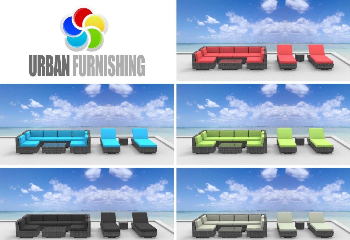 Urban Furnishing IBIZA 10pc Outdoor Sectional Sofa Set