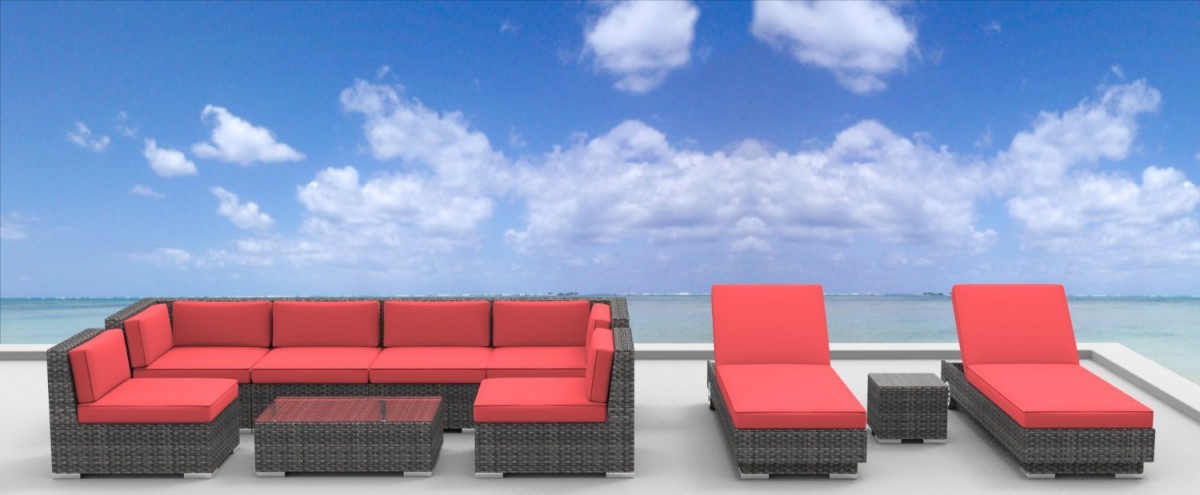 Urban Furnishing IBIZA 10pc Outdoor Sectional Sofa Set