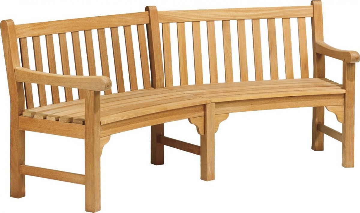 Oxford Garden Essex Curved Shorea Outdoor Teak Bench