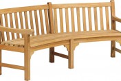 Oxford Garden Essex Curved Shorea Outdoor Teak Bench