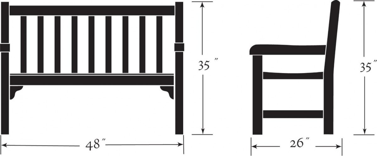 Oxford Garden Essex Curved Shorea Outdoor Teak Bench