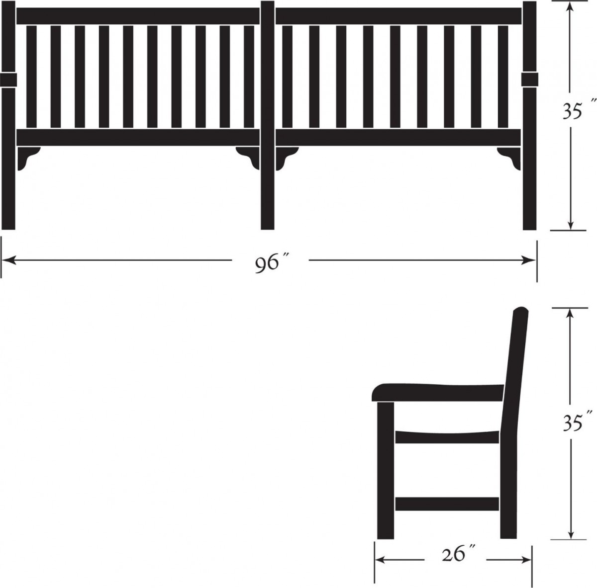 Oxford Garden Essex Curved Shorea Outdoor Teak Bench