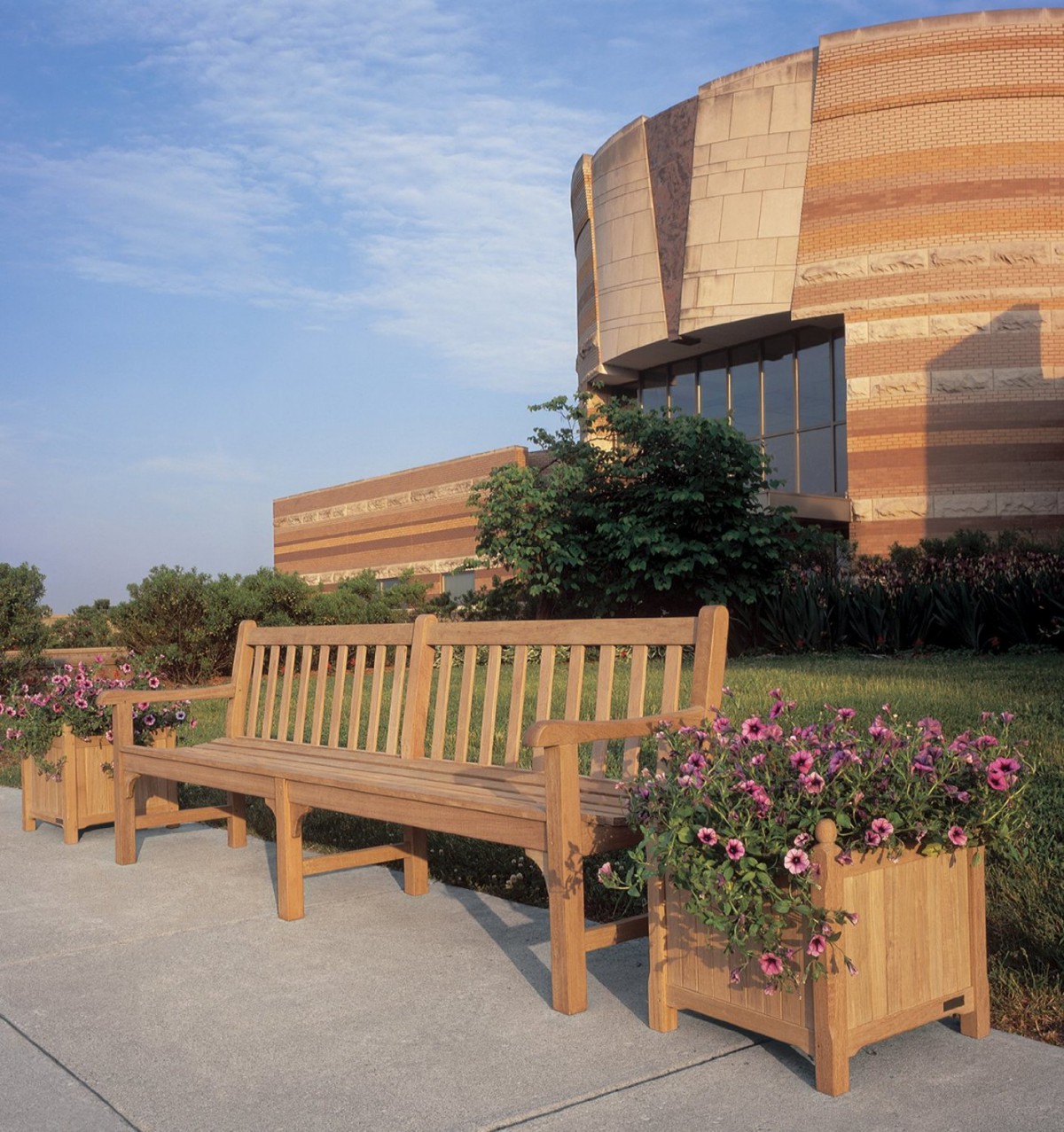 Oxford Garden Essex Curved Shorea Outdoor Teak Bench