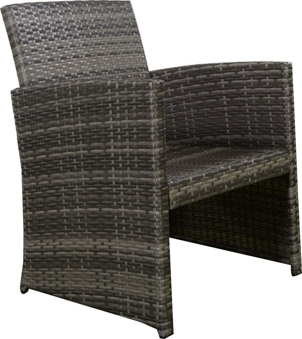 GHP 4pc Gray Rattan Wicker Outdoor Patio Furniture Set