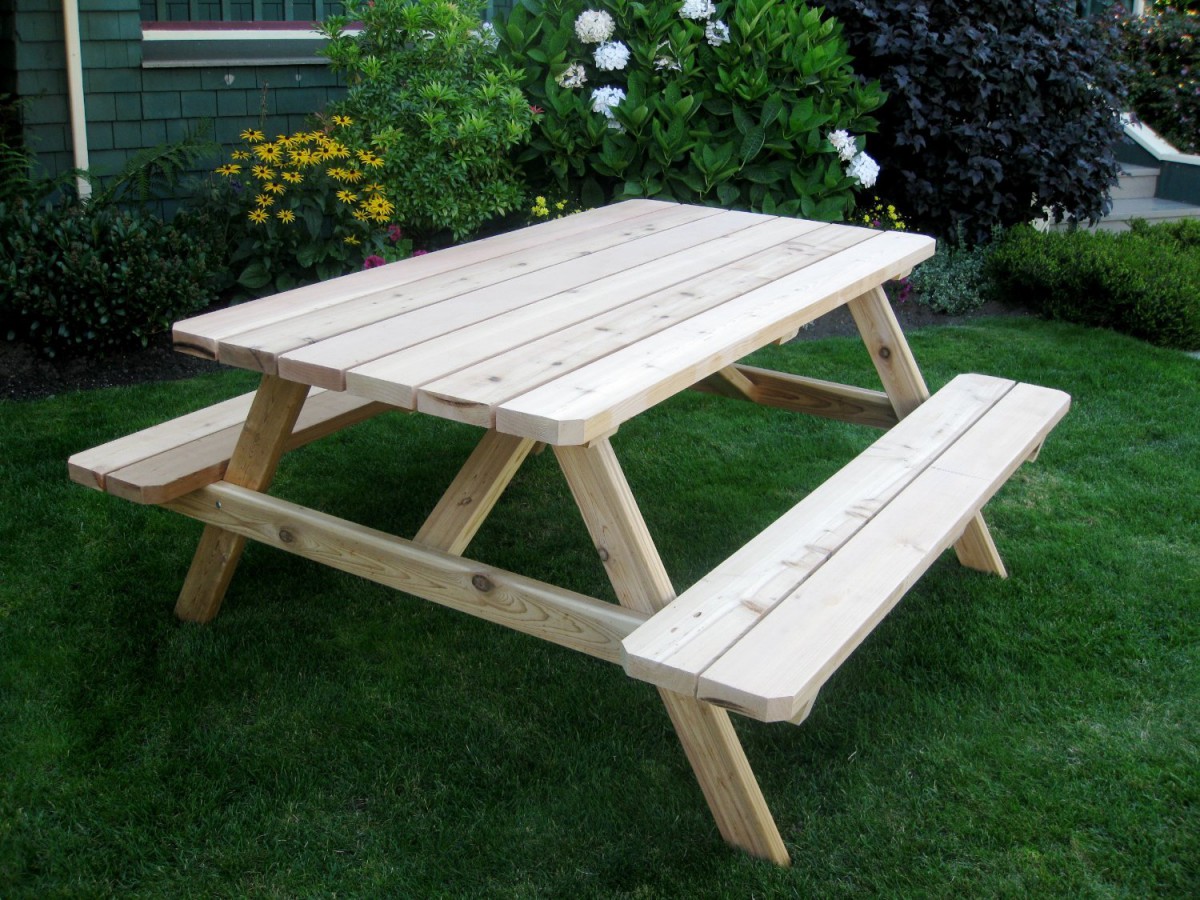 Outdoor Living Today 6 Foot Red Cedar Picnic Table Bench