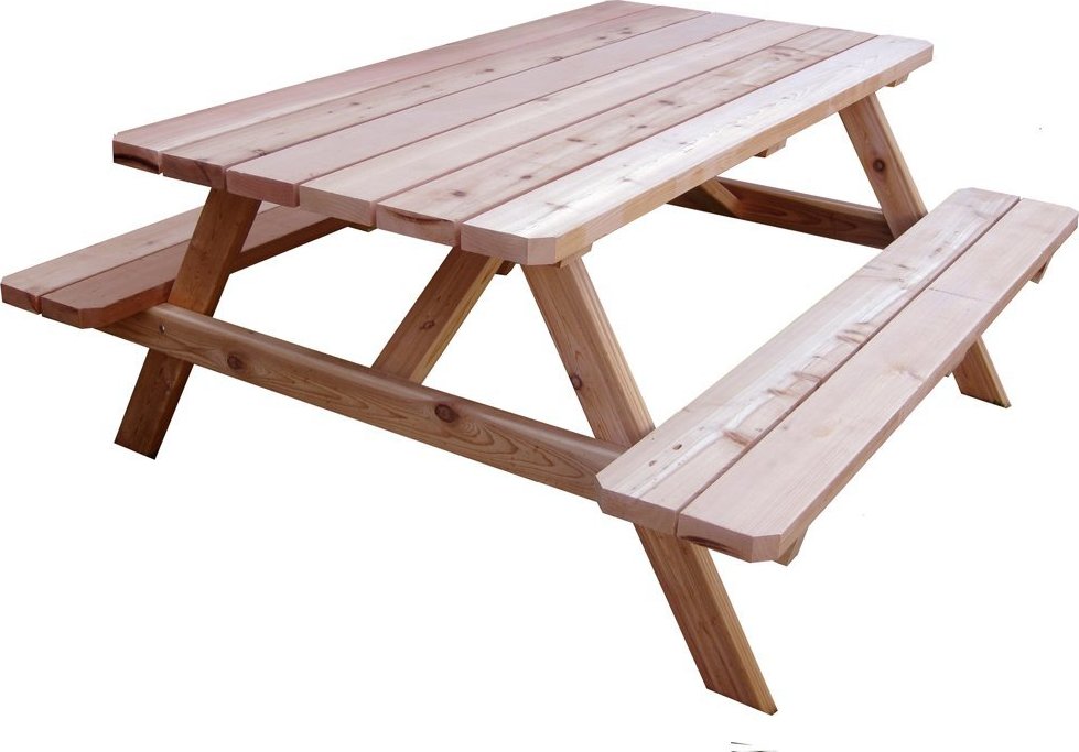 Outdoor Living Today 6 Foot Red Cedar Picnic Table Bench