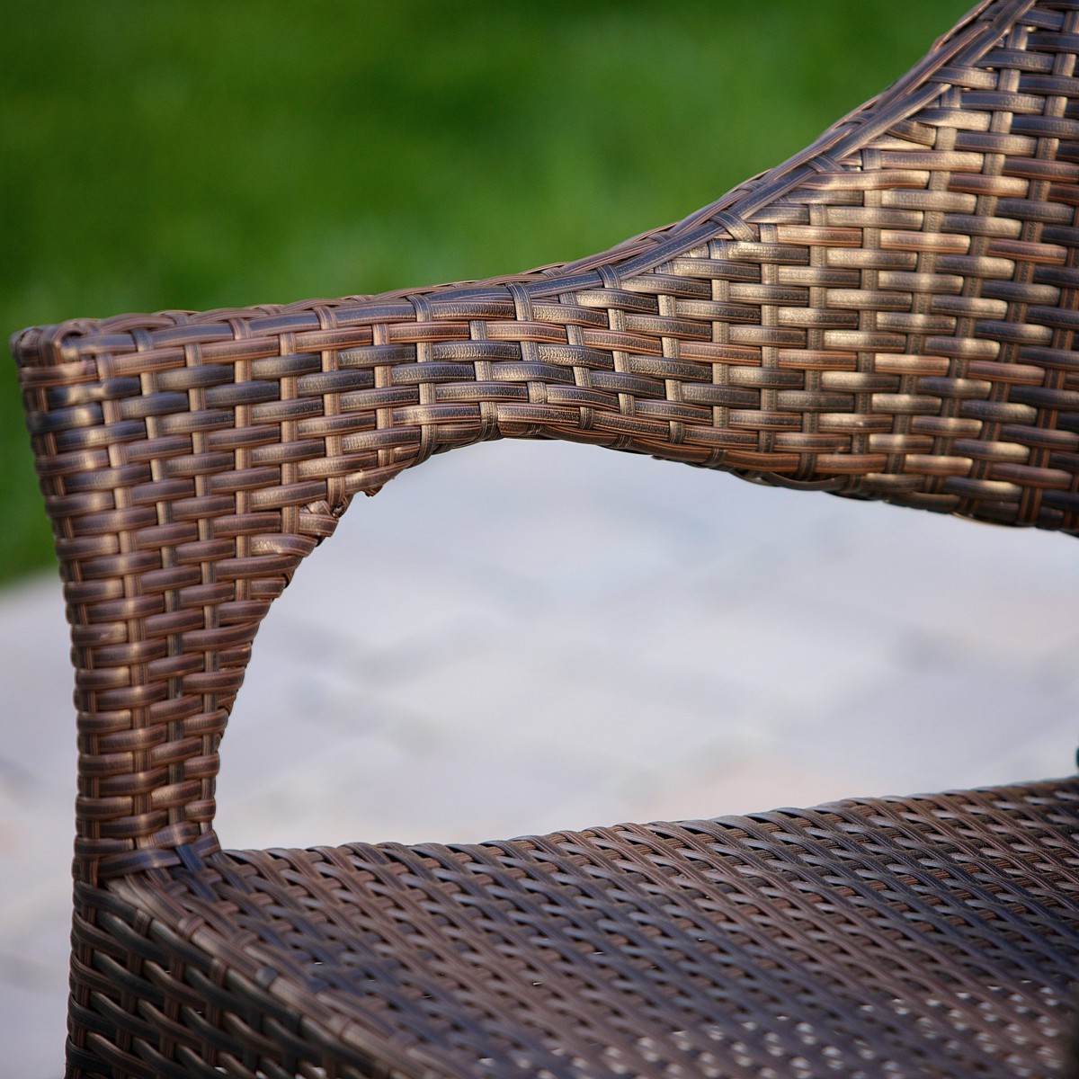 Del Mar 2 Piece Outdoor Stackable Wicker Chairs