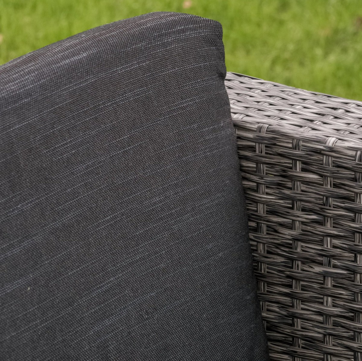 Venice 4 Piece Grey/Black Wicker Outdoor Sectional Sofa Set