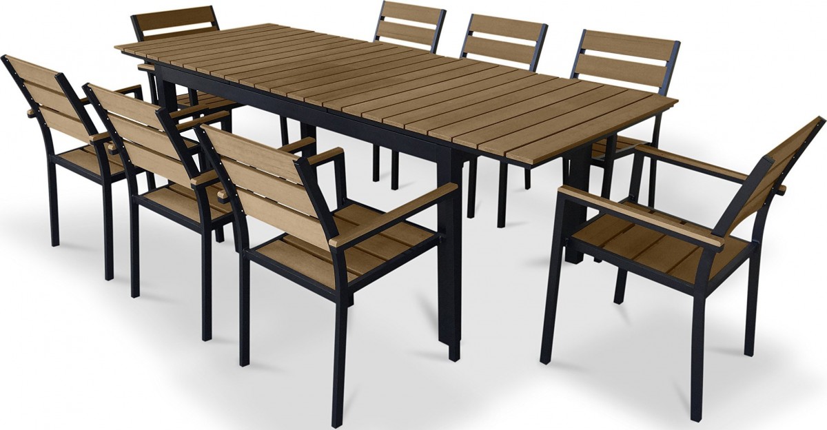 Urban Furnishing 9 Piece Polywood Outdoor Patio Dining Set