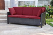 International Caravan Valencia 3 Seat Wicker Outdoor Sofa