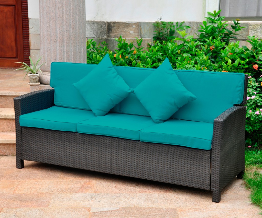 International Caravan Valencia 3 Seat Wicker Outdoor Sofa