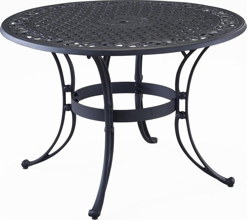 Home Styles Biscayne Round Outdoor Dining Table, Black