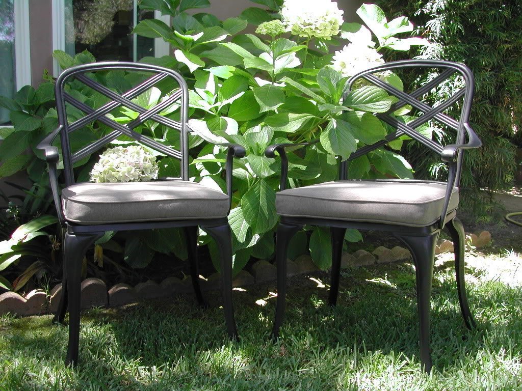 CBM Outdoor Cast Aluminum 7 Piece Patio Dining Set C with Cushions