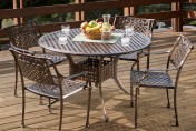 Sebastian Cast Aluminum Outdoor Dining Set In Copper