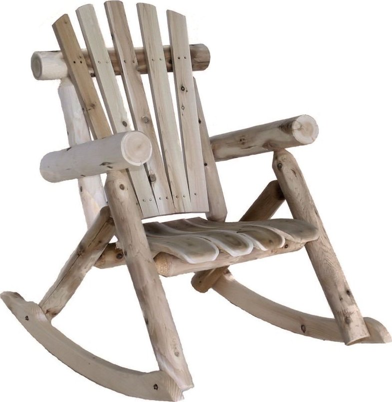 Lakeland Mills Outdoor Rustic Cedar Log Rocking Chair