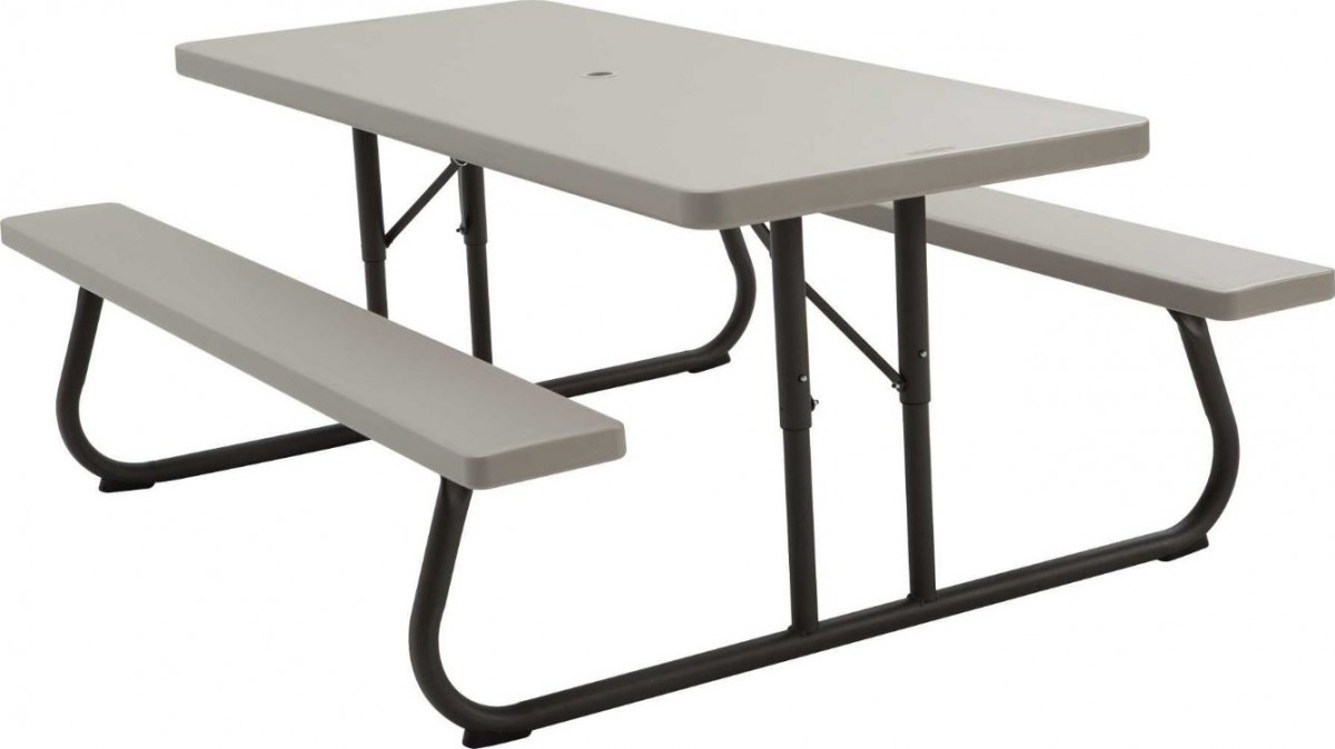 Lifetime 22119 6 Foot Folding Picnic Table Bench in Putty